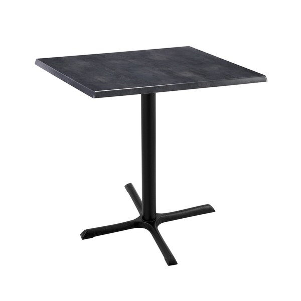 Holland Bar Stool Co 36" Tall In/Outdoor All-Season Table, 30" x 30" Square Black Steel Top OD211-3036BWOD30SQBlkStl - main